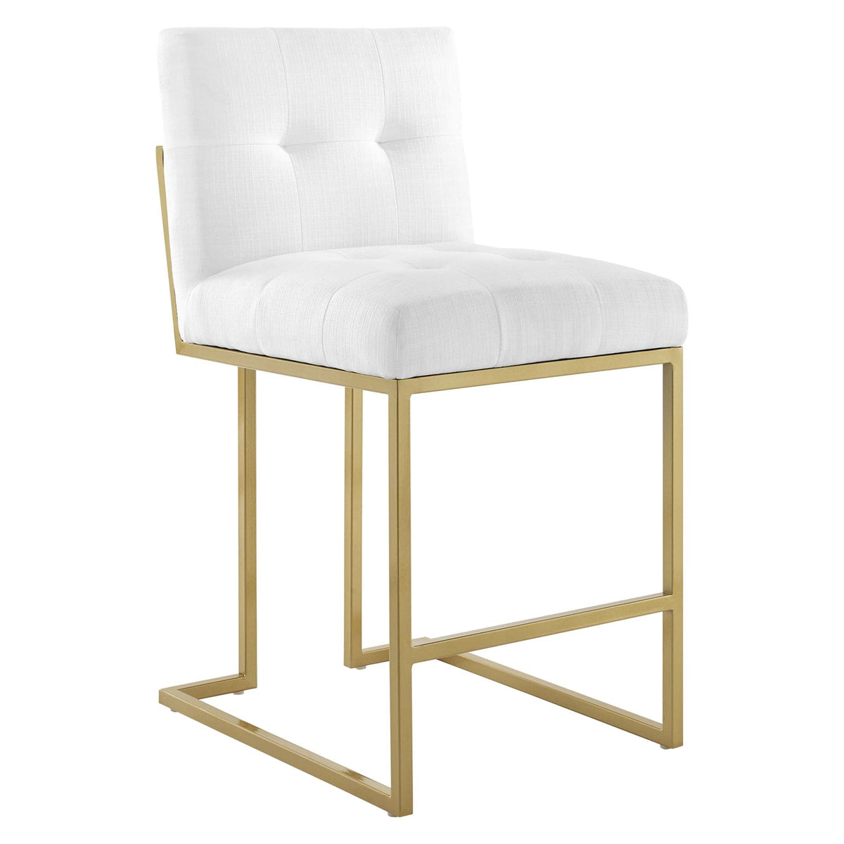 Privy Gold Stainless Steel Upholstered Fabric Counter Stool by Modway, photo 9 of 16