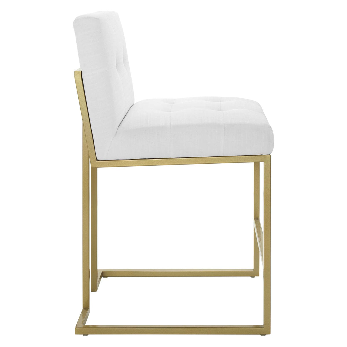 Privy Gold Stainless Steel Upholstered Fabric Counter Stool by Modway, photo 10 of 16