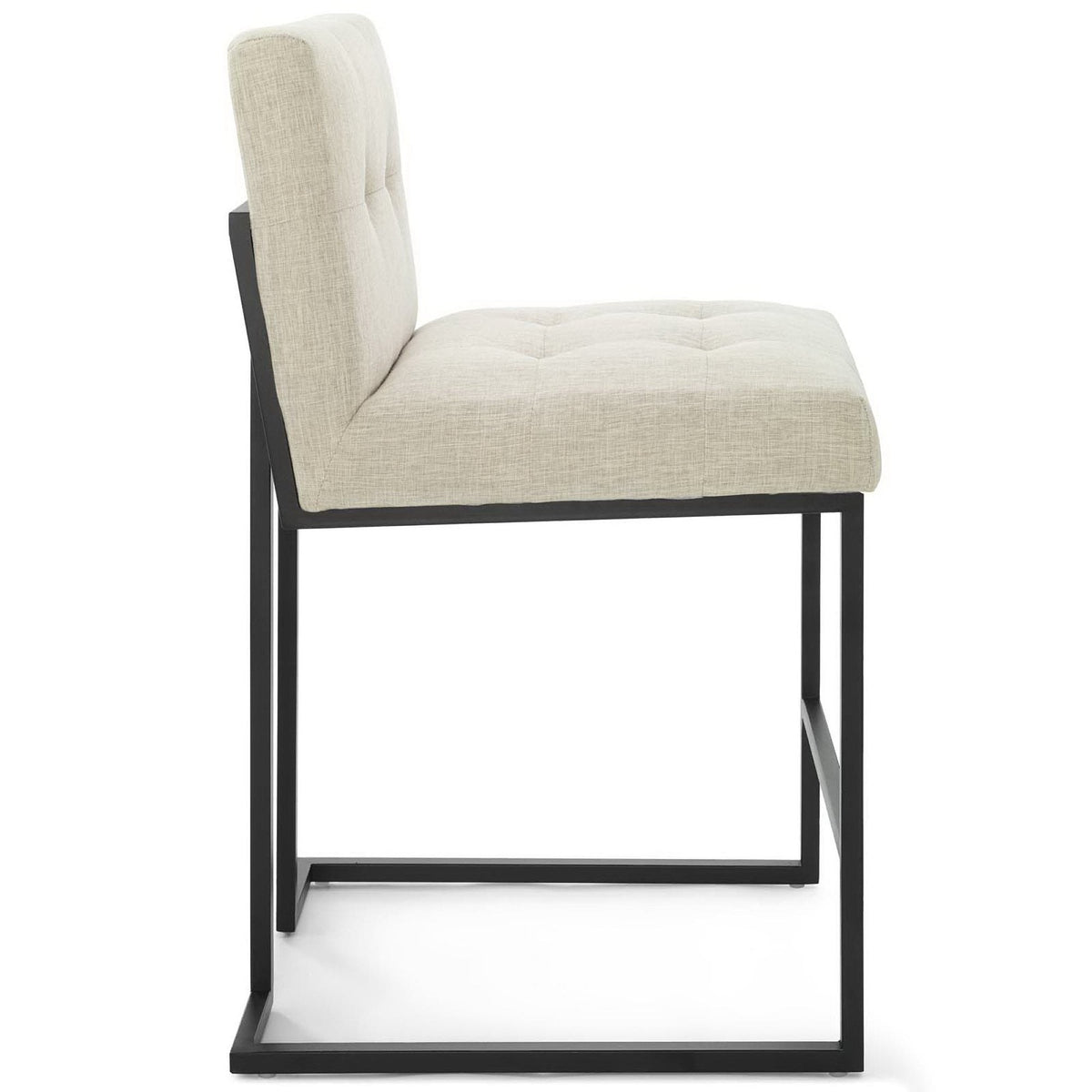 Privy Black Stainless Steel Upholstered Fabric Counter Stool by Modway, photo 2 of 16