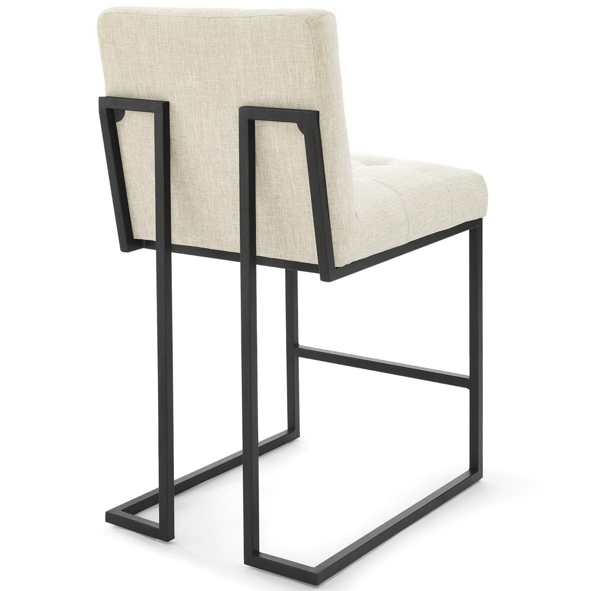 Privy Black Stainless Steel Upholstered Fabric Counter Stool by Modway, photo 3 of 16
