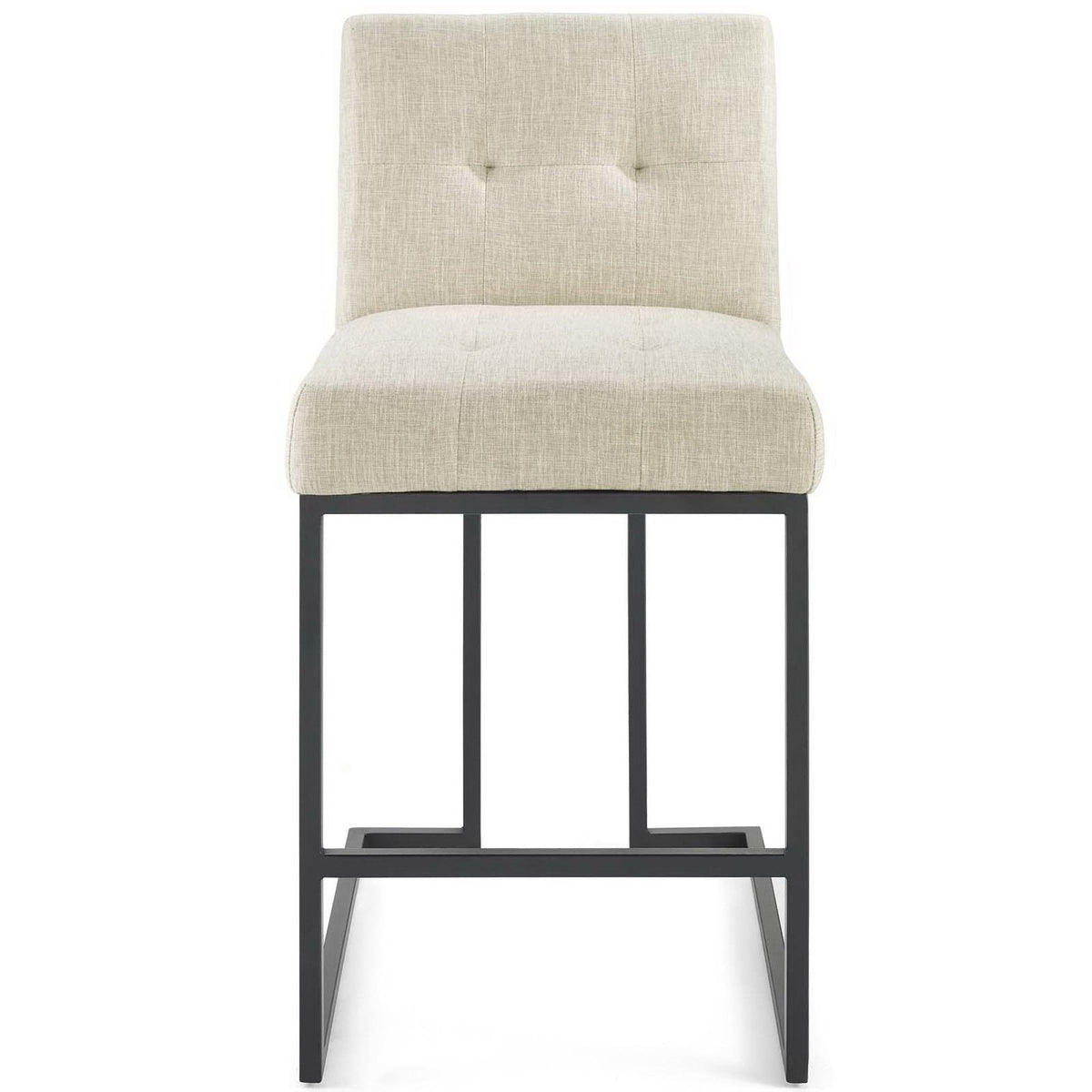 Privy Black Stainless Steel Upholstered Fabric Counter Stool by Modway, photo 4 of 16