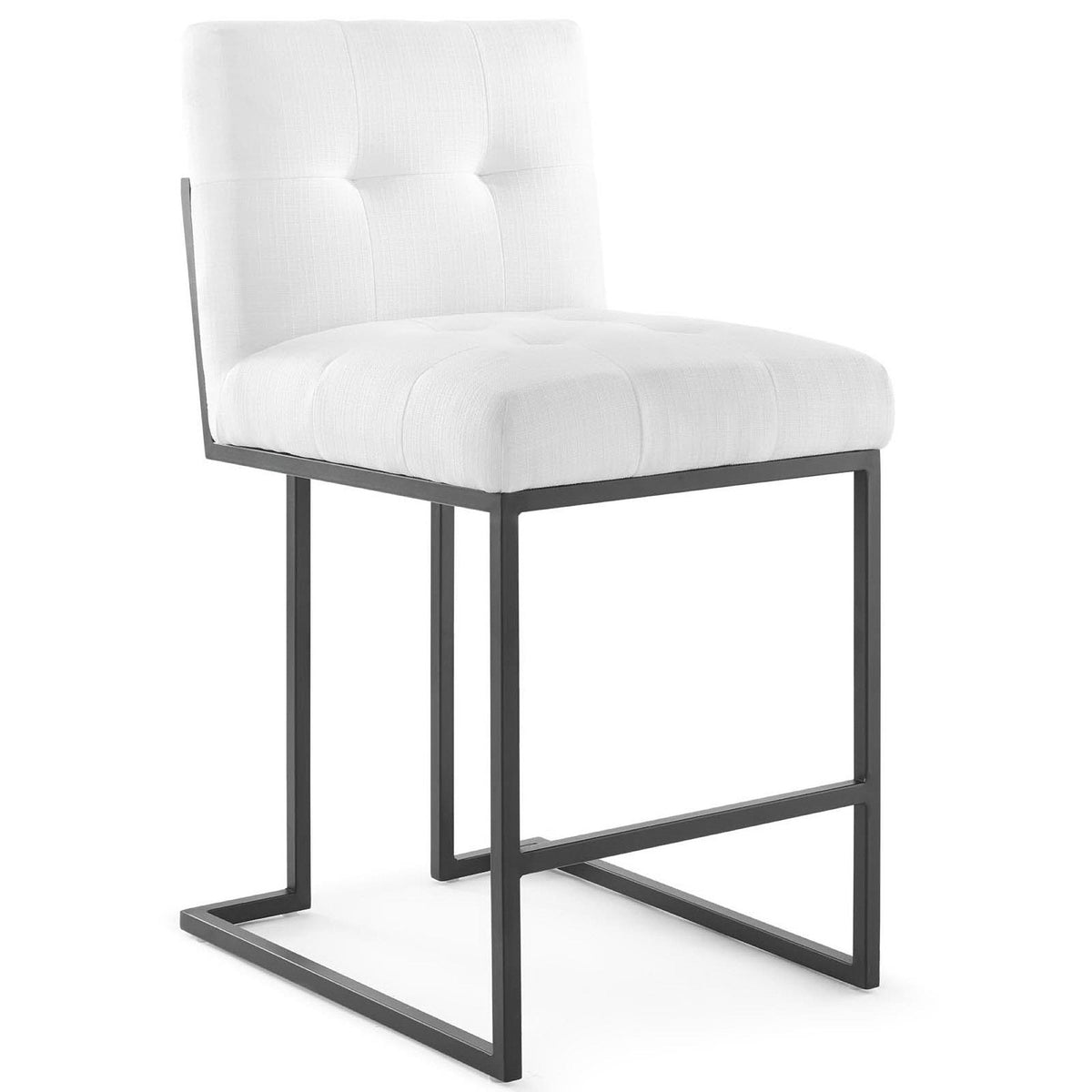 Privy Black Stainless Steel Upholstered Fabric Counter Stool by Modway, photo 9 of 16