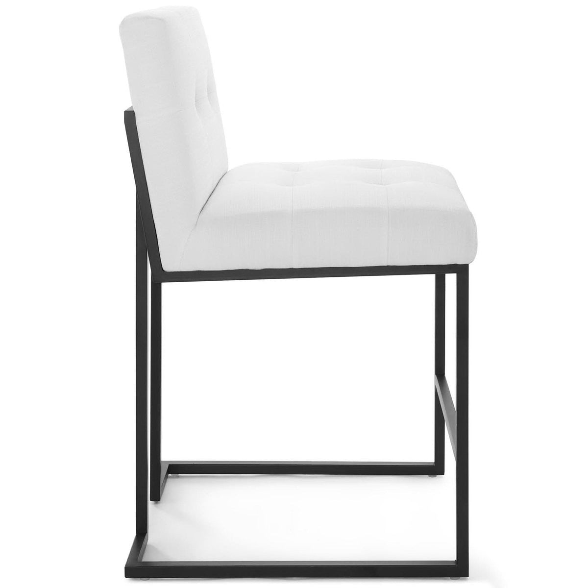 Privy Black Stainless Steel Upholstered Fabric Counter Stool by Modway, photo 10 of 16
