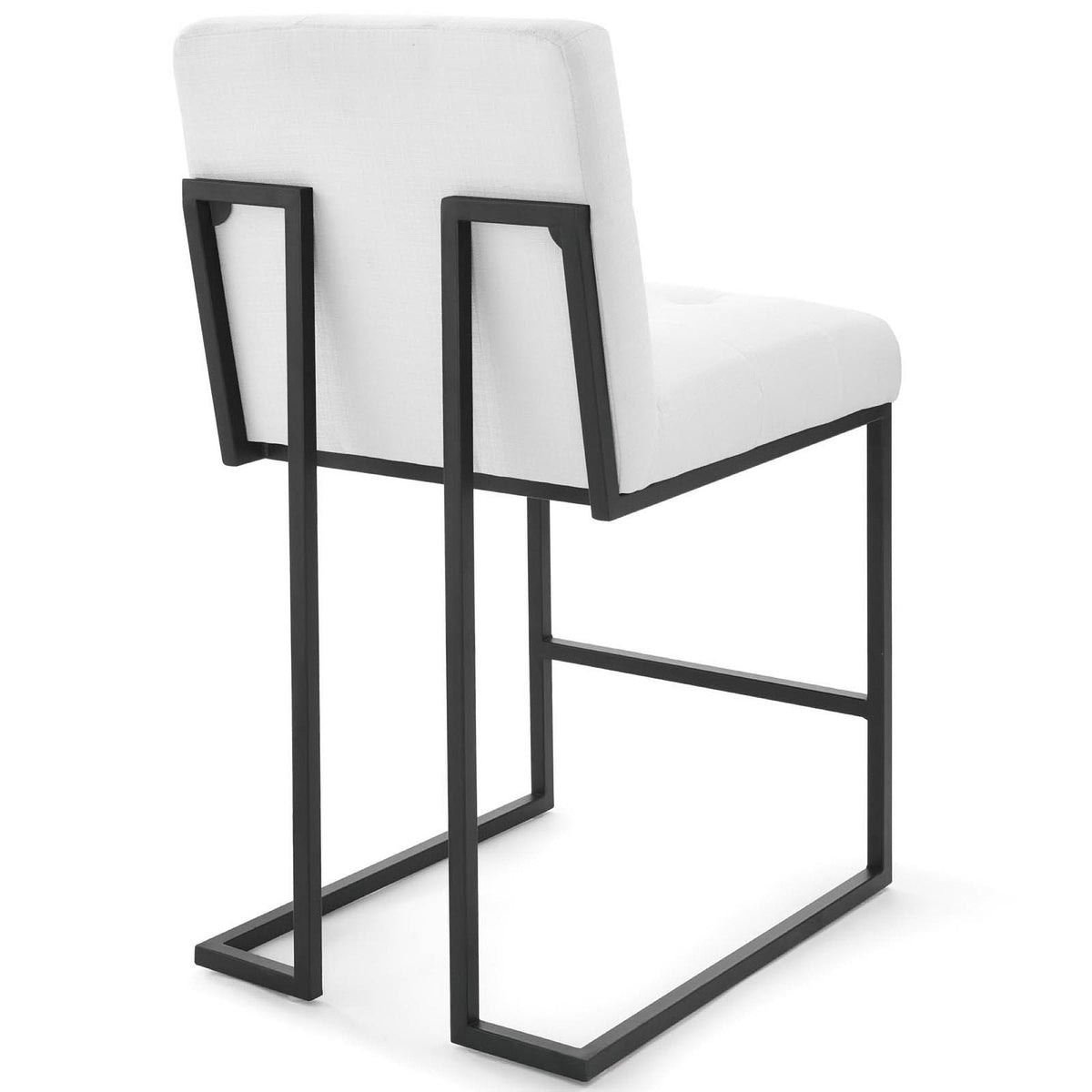Privy Black Stainless Steel Upholstered Fabric Counter Stool by Modway, photo 11 of 16