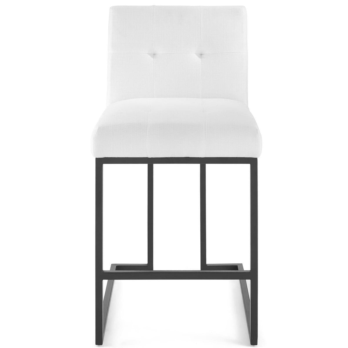 Privy Black Stainless Steel Upholstered Fabric Counter Stool by Modway, photo 12 of 16