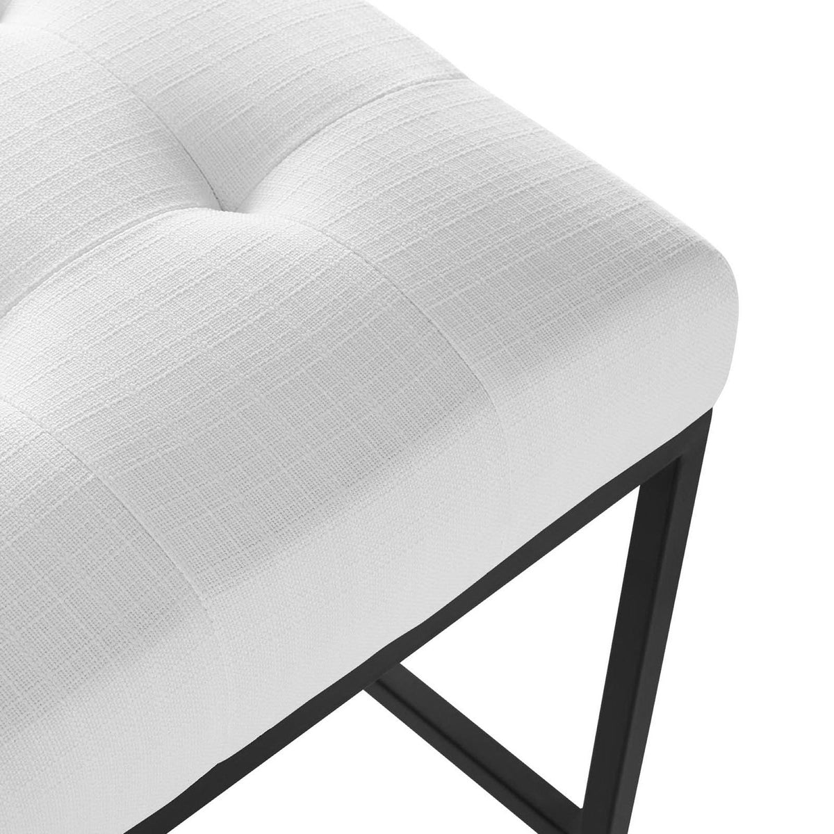 Privy Black Stainless Steel Upholstered Fabric Counter Stool by Modway, photo 13 of 16