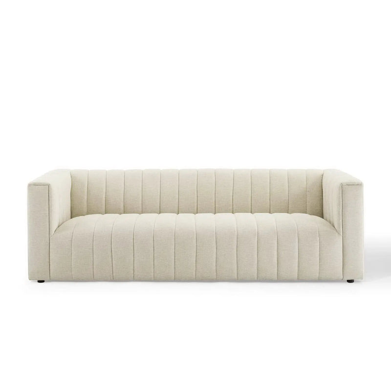 Reflection Channel Tufted Upholstered Fabric Sofa by HouseOfZazla