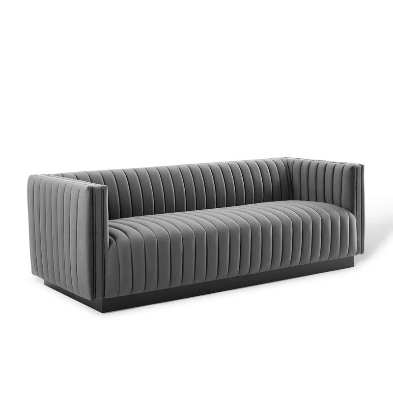 Conjure Channel Tufted Velvet Sofa by Modway by HouseOfZazla