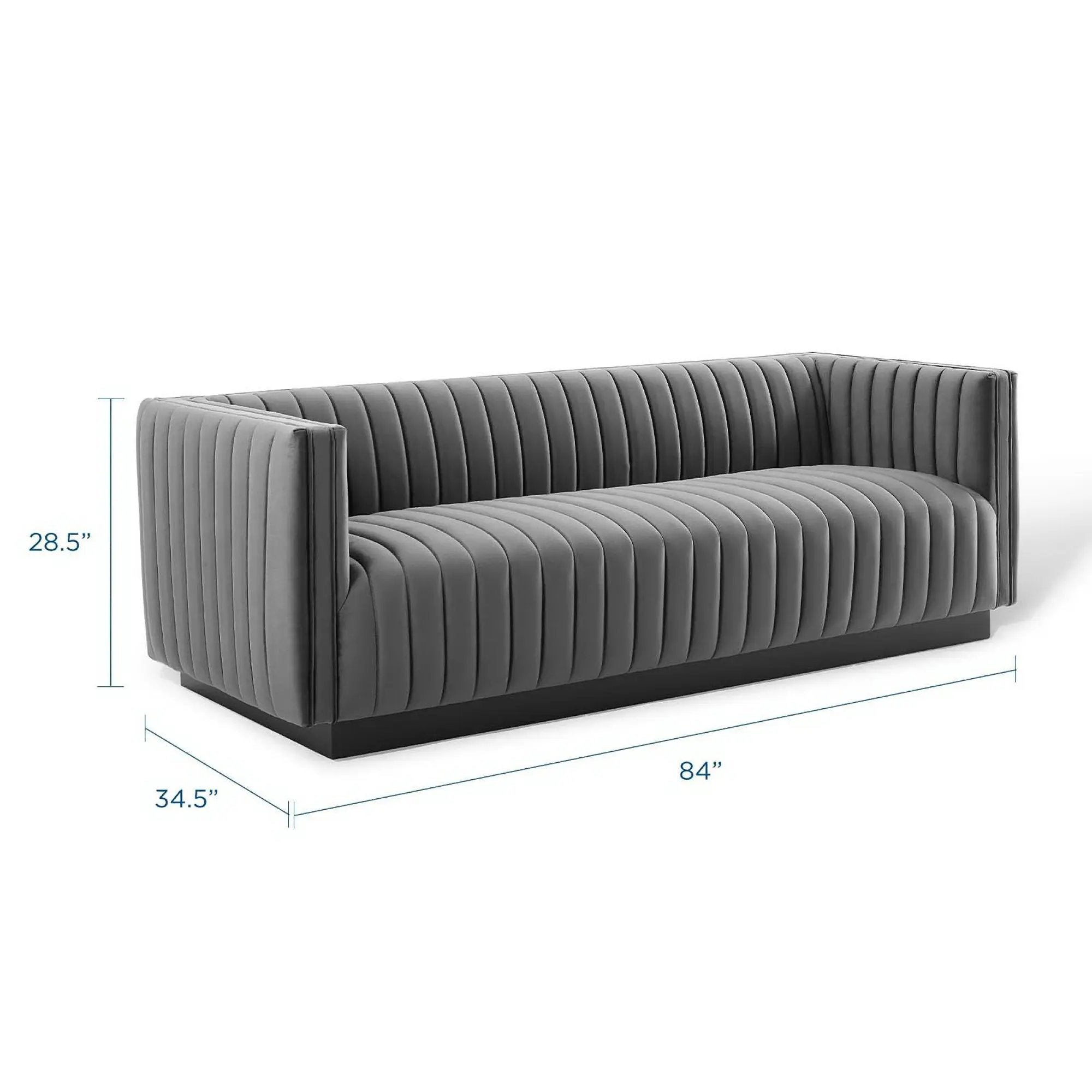 Conjure Channel Tufted Velvet Sofa by Modway by HouseOfZazla
