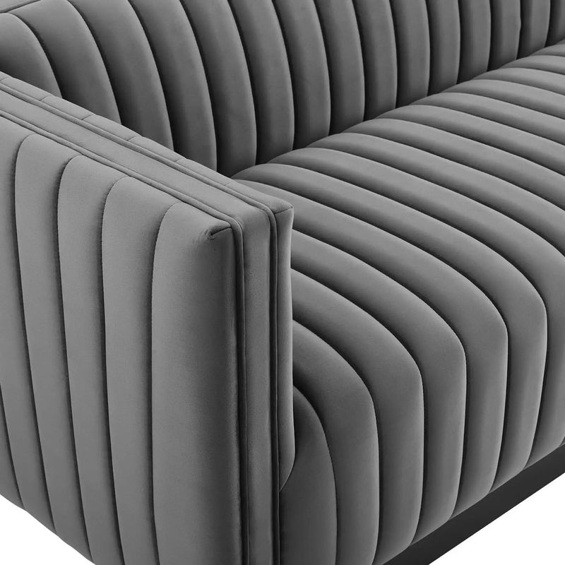 Conjure Channel Tufted Velvet Sofa by Modway by HouseOfZazla