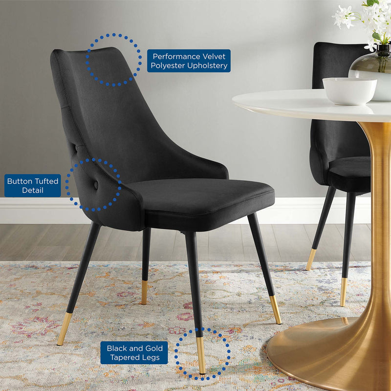 Adorn Tufted Performance Velvet Dining Side Chair by Modway, photo 2 of 8