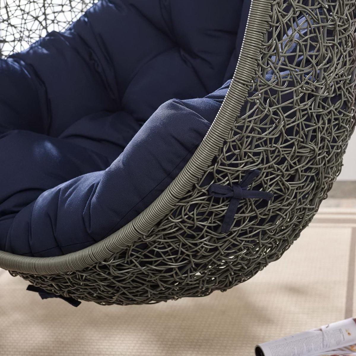 Hide Outdoor Patio Sunbrella® Swing Chair With Stand by Modway, photo 24 of 43