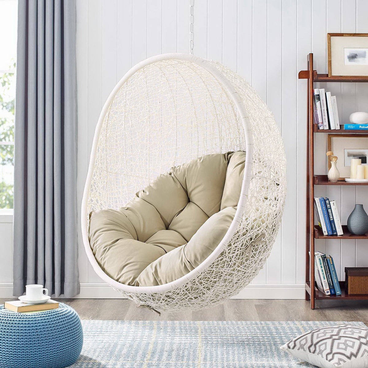 Hide Outdoor Patio Sunbrella® Swing Chair With Stand by Modway, photo 38 of 43