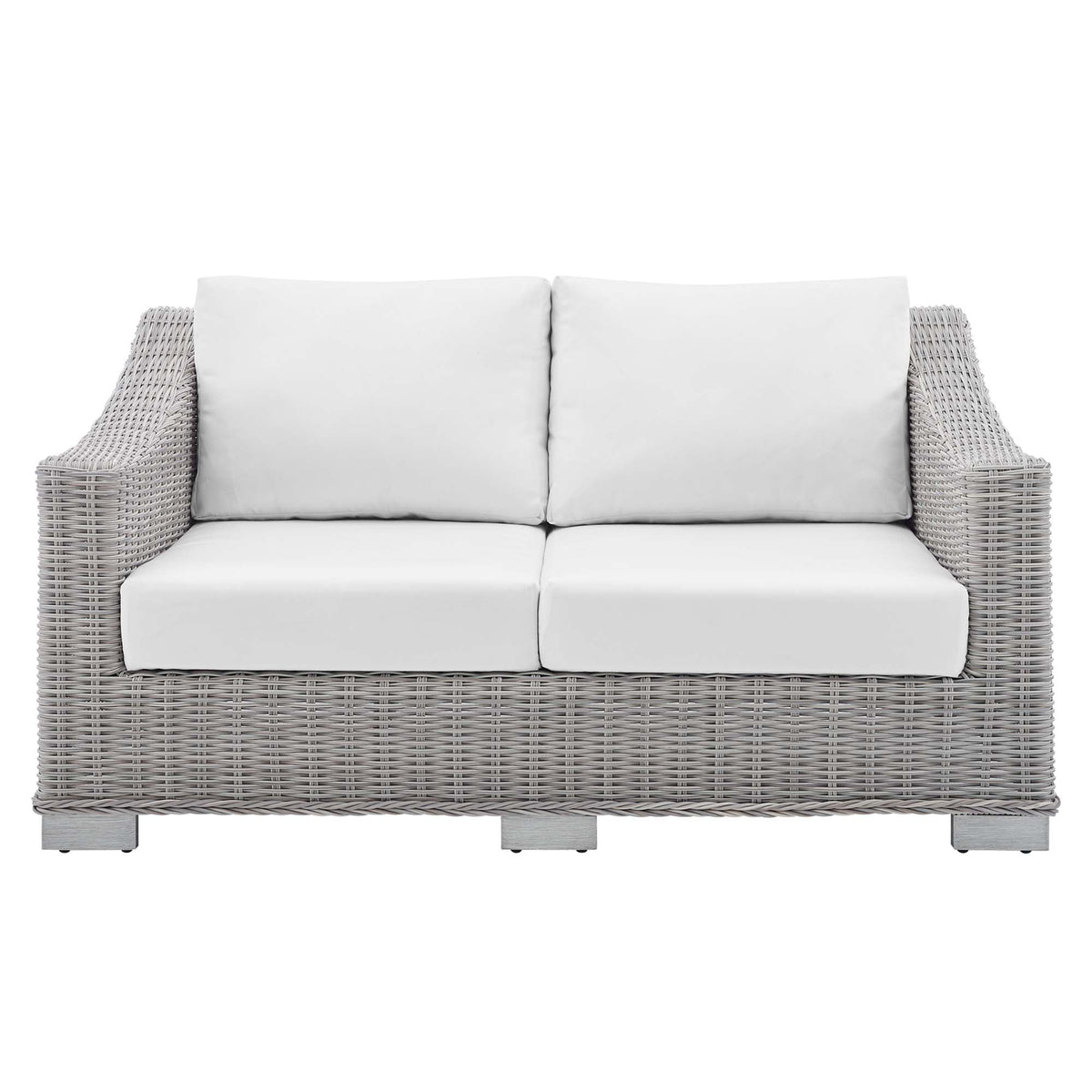 Conway Sunbrella® Outdoor Patio Wicker Rattan Loveseat by Modway, photo 15 of 18