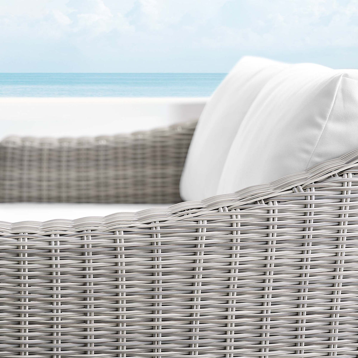 Conway Sunbrella® Outdoor Patio Wicker Rattan Loveseat by Modway, photo 18 of 18