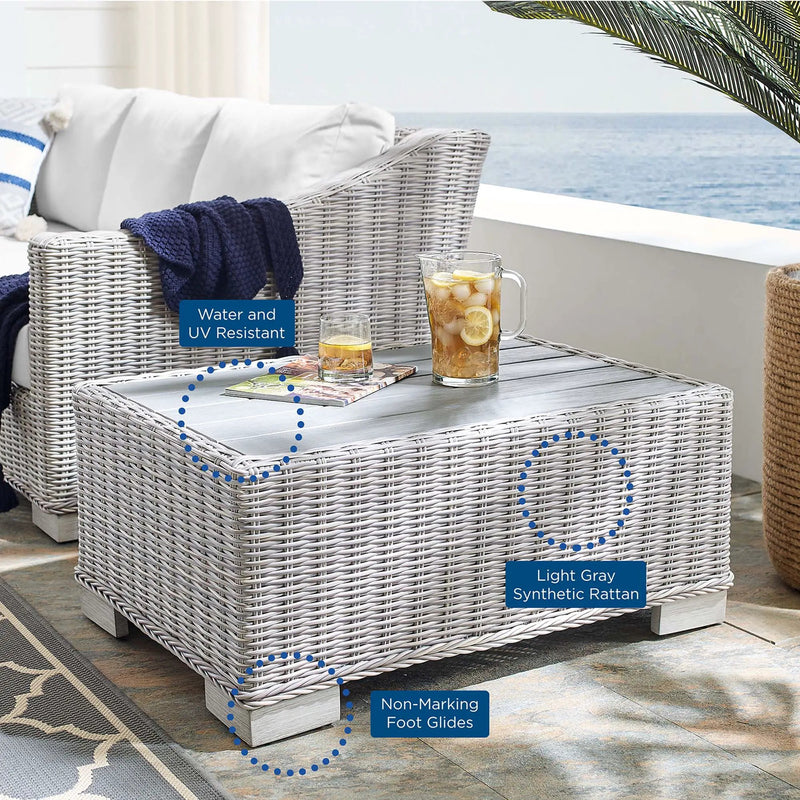 Conway 32" Outdoor Patio Wicker Rattan Coffee Table by Modway by HouseOfZazla