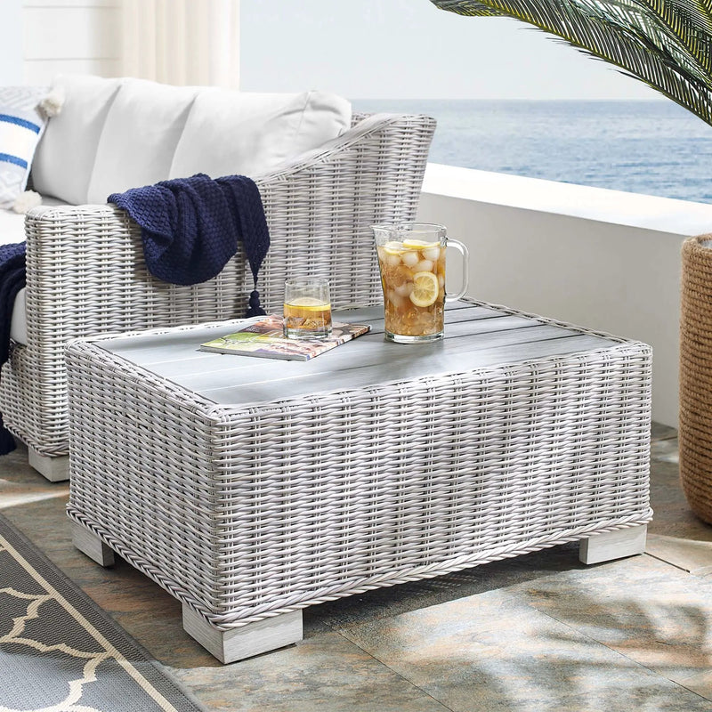 Conway 32" Outdoor Patio Wicker Rattan Coffee Table by Modway by HouseOfZazla