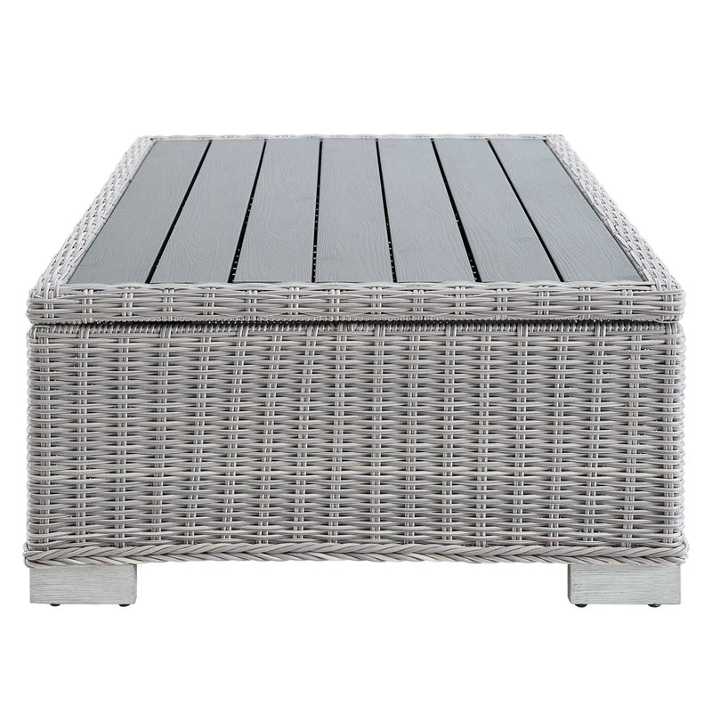 Conway 45" Outdoor Patio Wicker Rattan Coffee Table by Modway by HouseOfZazla