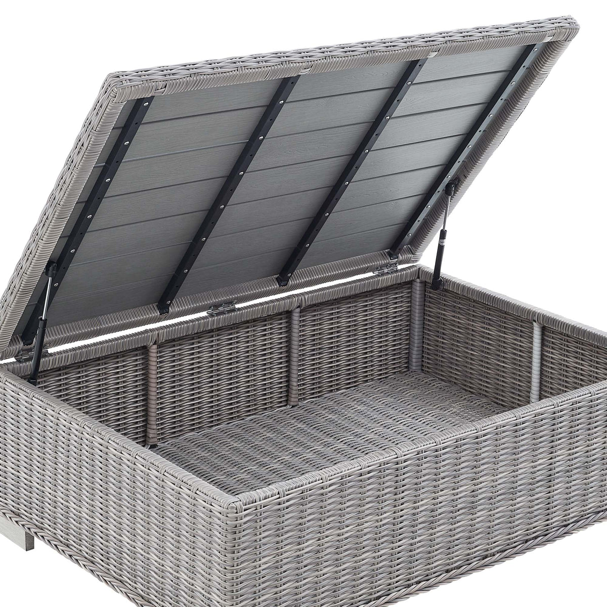 Conway Outdoor Patio Wicker Rattan Coffee Table by Modway, photo 11 of 14