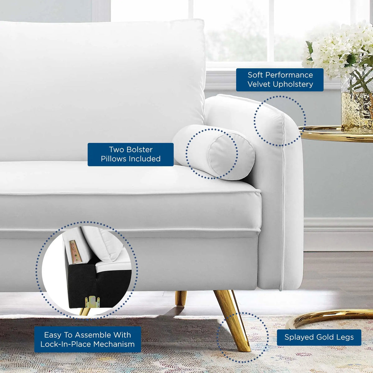 Revive Performance Velvet Sofa by Modway by HouseOfZazla