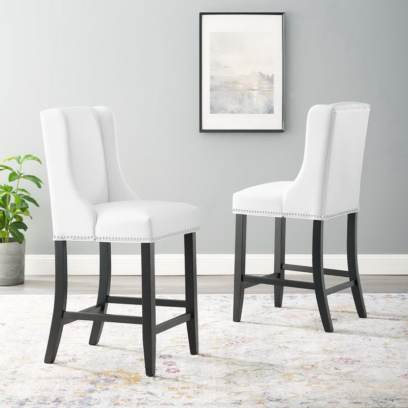 Baron Faux Leather Counter Stool Set of 2 by Modway, photo 7 of 7