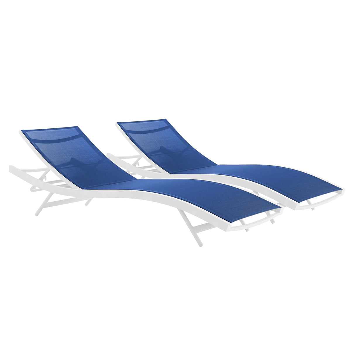 Glimpse Outdoor Patio Mesh Chaise Lounge Set of 2 by Modway, photo 6 of 18