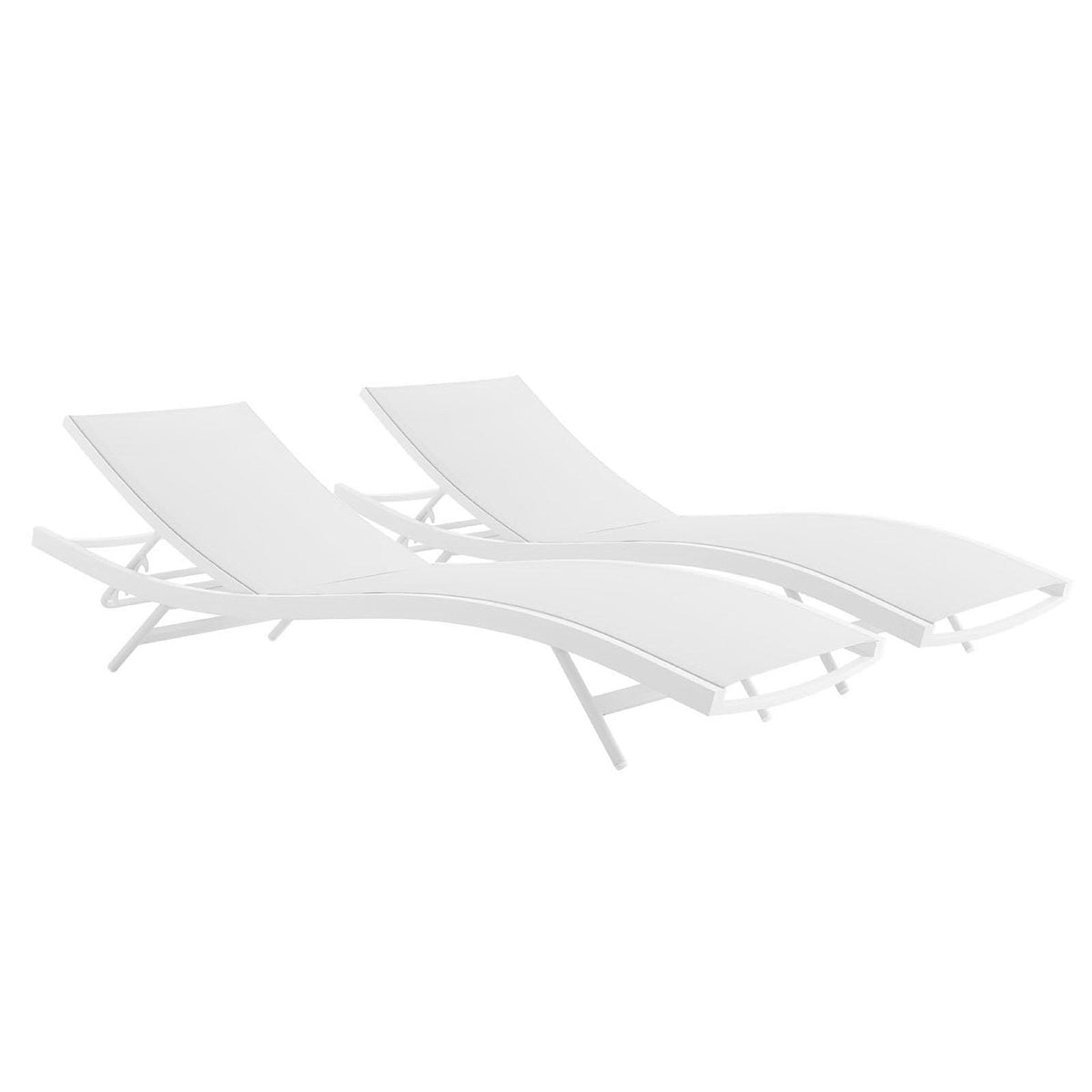 Glimpse Outdoor Patio Mesh Chaise Lounge Set of 2 by Modway, photo 14 of 18