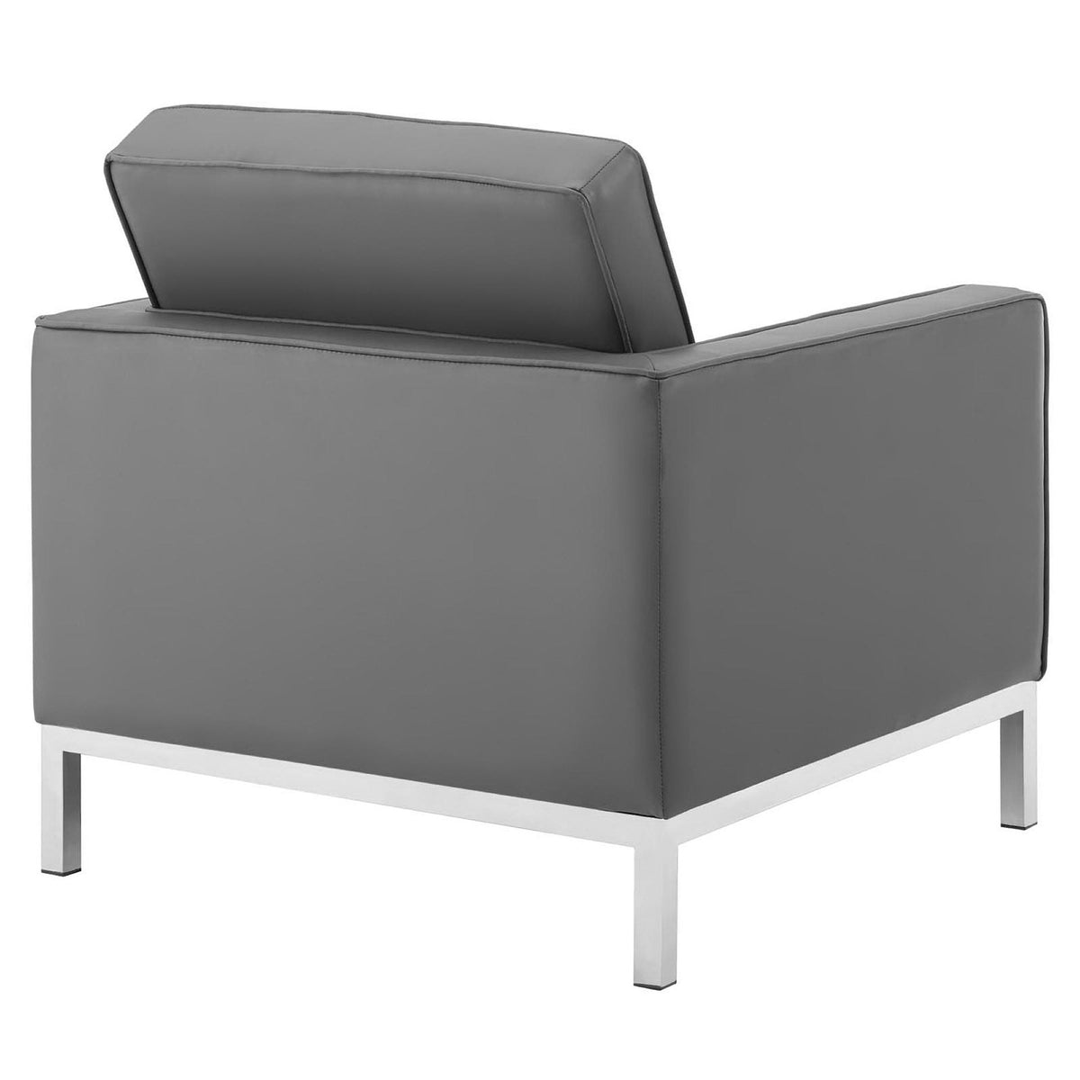 Loft Tufted Vegan Leather Armchairs Set of 2 by Modway, photo 12 of 32