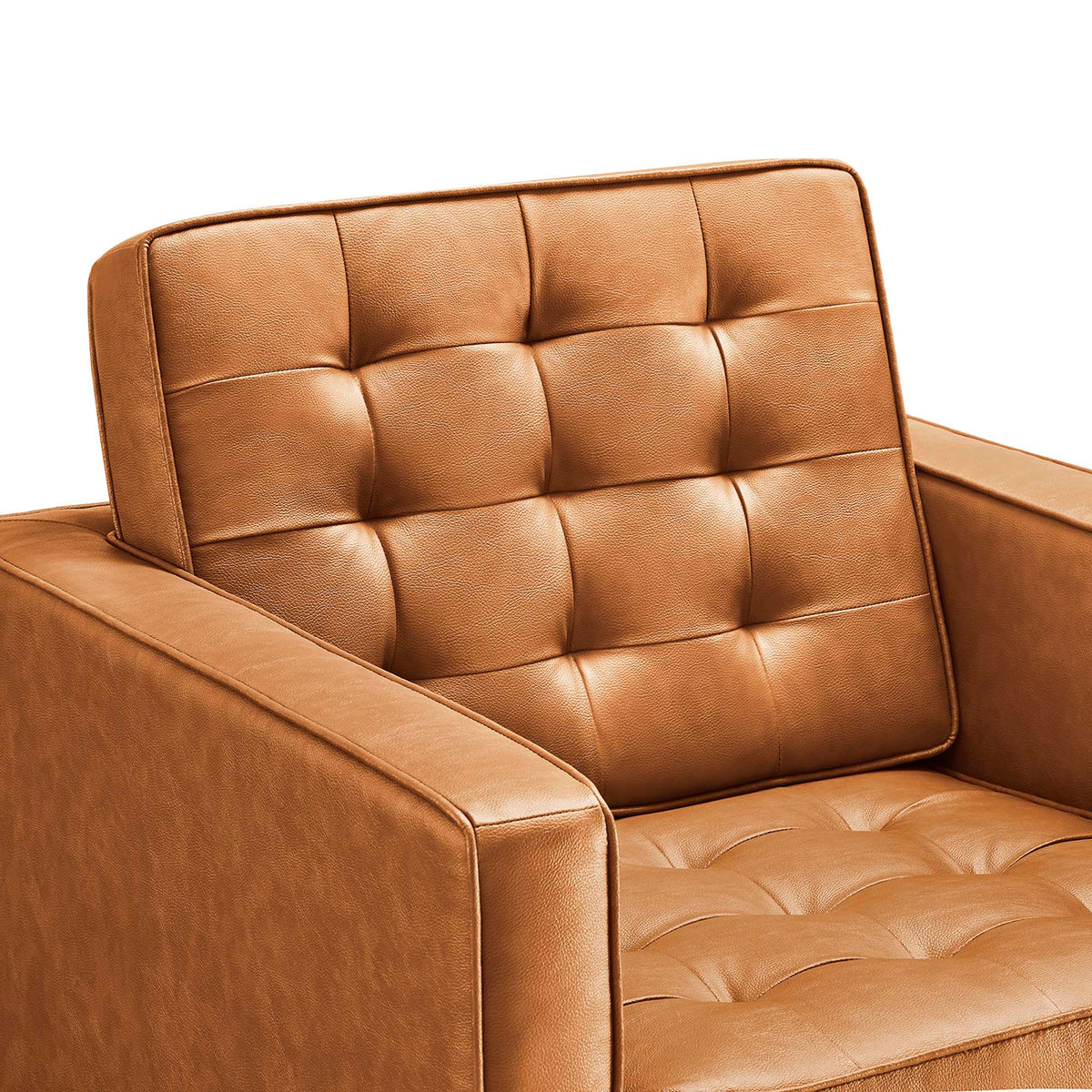 Loft Tufted Vegan Leather Armchairs Set of 2 by Modway, photo 22 of 32