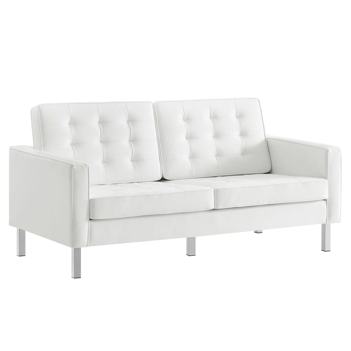 Loft 3 Piece Tufted Upholstered Faux Leather Set by Modway, photo 18 of 41