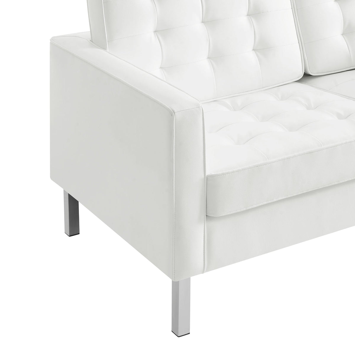 Loft 3 Piece Tufted Upholstered Faux Leather Set by Modway, photo 22 of 41
