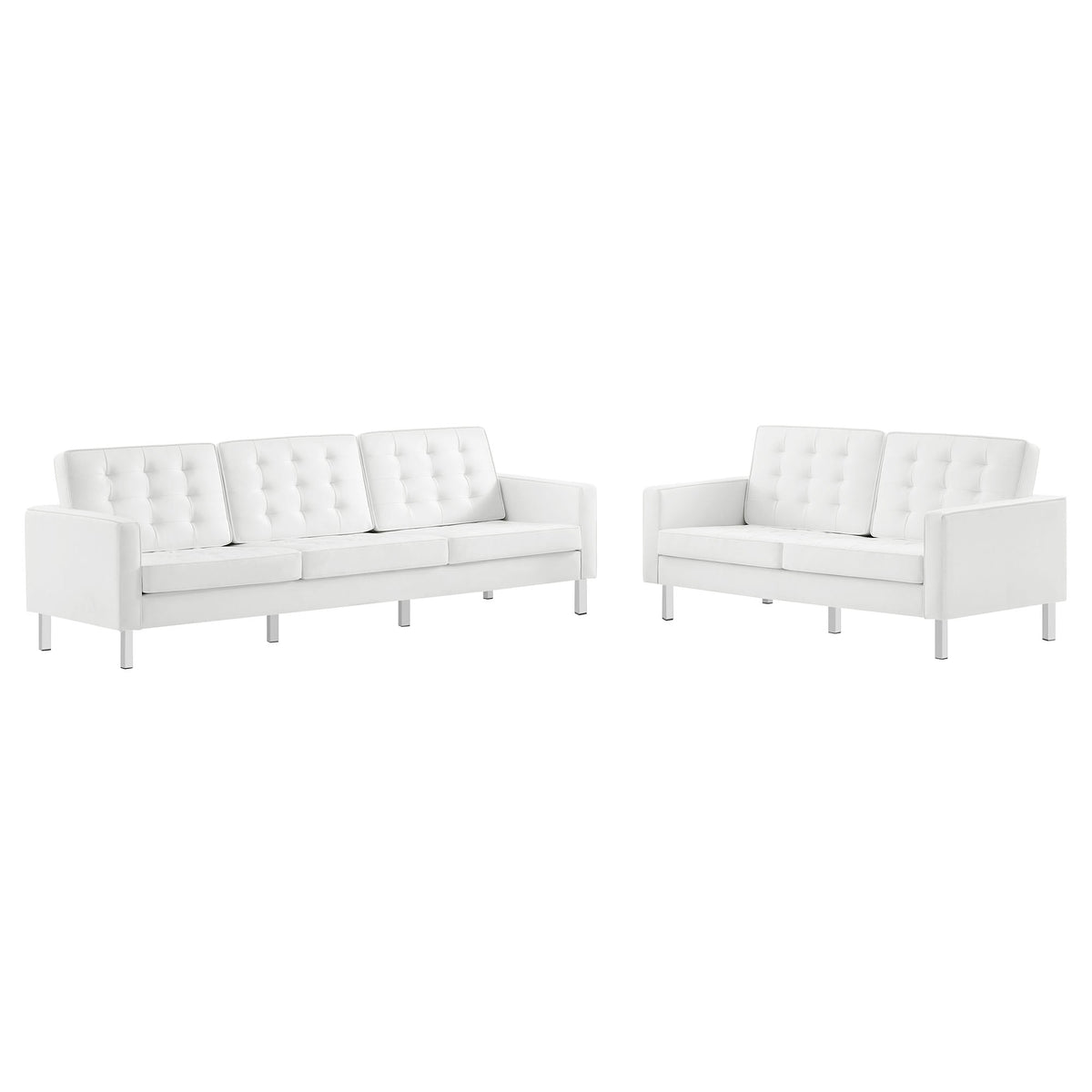 Loft 2-Piece Tufted Vegan Leather Furniture Set by Modway, photo 11 of 21