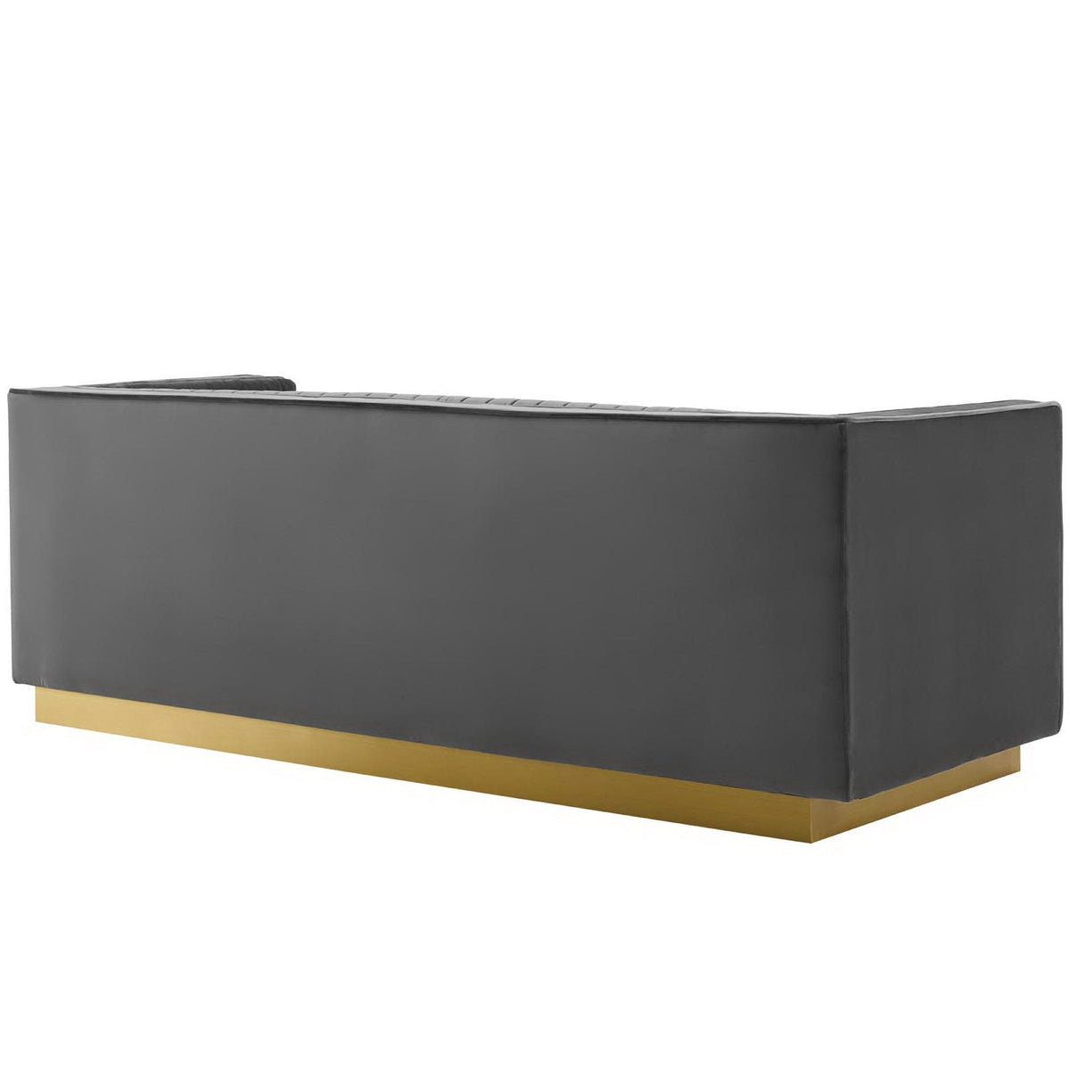 Sanguine 3 Piece Vertical Channel Tufted Upholstered Performance Velvet Set by Modway, photo 4 of 6