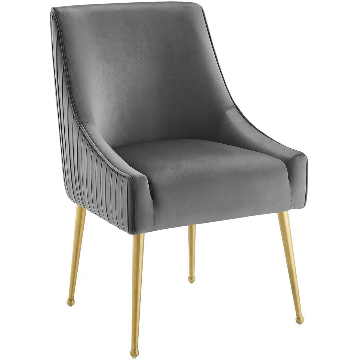 Discern Pleated Back Upholstered Performance Velvet Dining Chair Set of 2 by Modway by HouseOfZazla