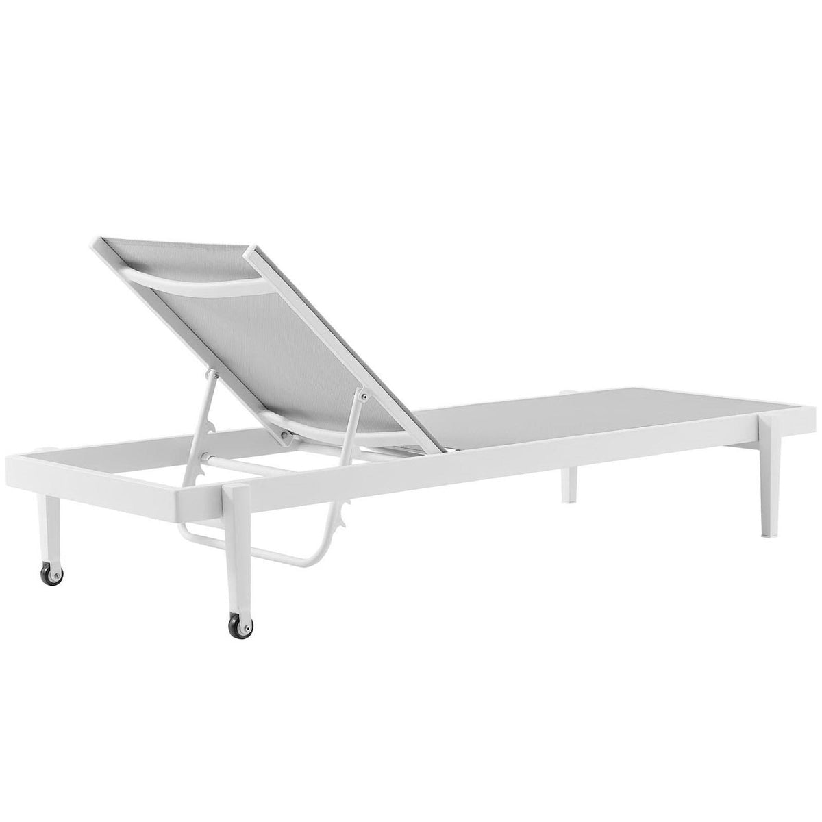 Charleston Outdoor Patio Aluminum Chaise Lounge Chair Set of 4 by Modway, photo 3 of 4