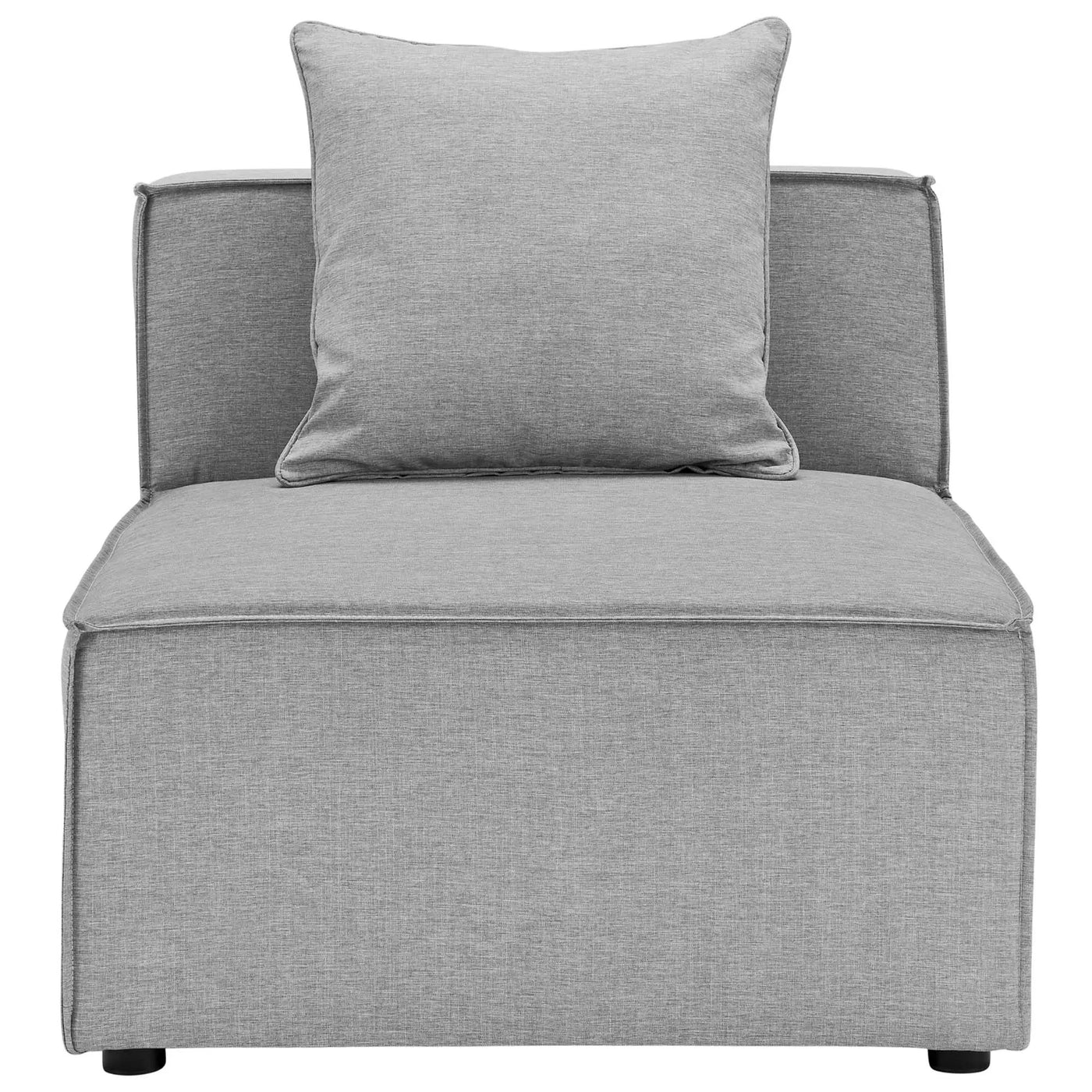 Saybrook Outdoor Patio Upholstered Sectional Sofa Armless Chair by HouseOfZazla