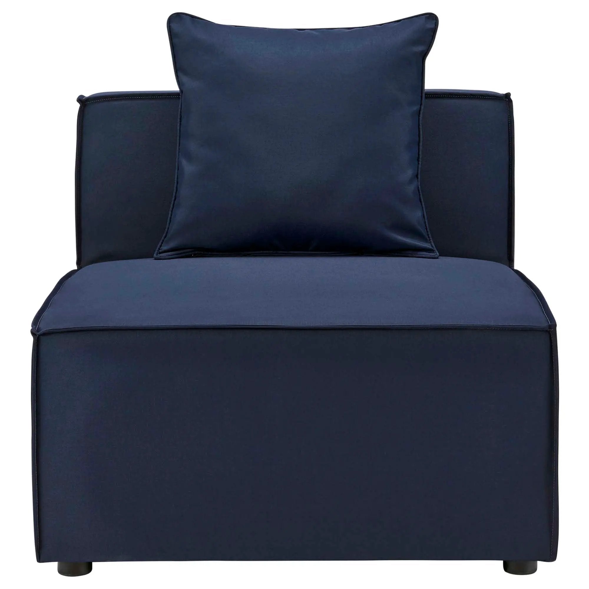 Saybrook Outdoor Patio Upholstered Sectional Sofa Armless Chair by HouseOfZazla