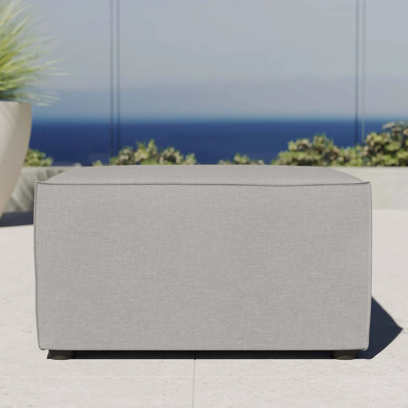 Saybrook Outdoor Patio Upholstered Sectional Sofa Ottoman by Modway by HouseOfZazla