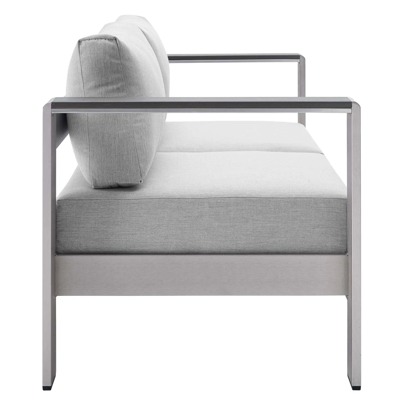 Shore Sunbrella Fabric Aluminum Outdoor Patio Loveseat by Modway by HouseOfZazla