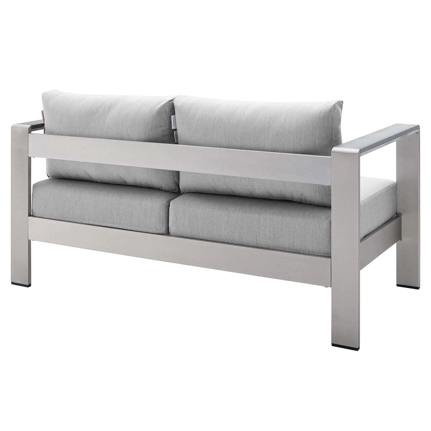 Shore Sunbrella Fabric Aluminum Outdoor Patio Loveseat by Modway by HouseOfZazla