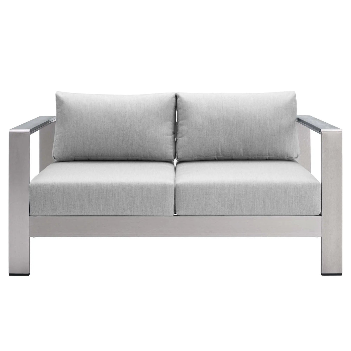 Shore Sunbrella Fabric Aluminum Outdoor Patio Loveseat by Modway by HouseOfZazla