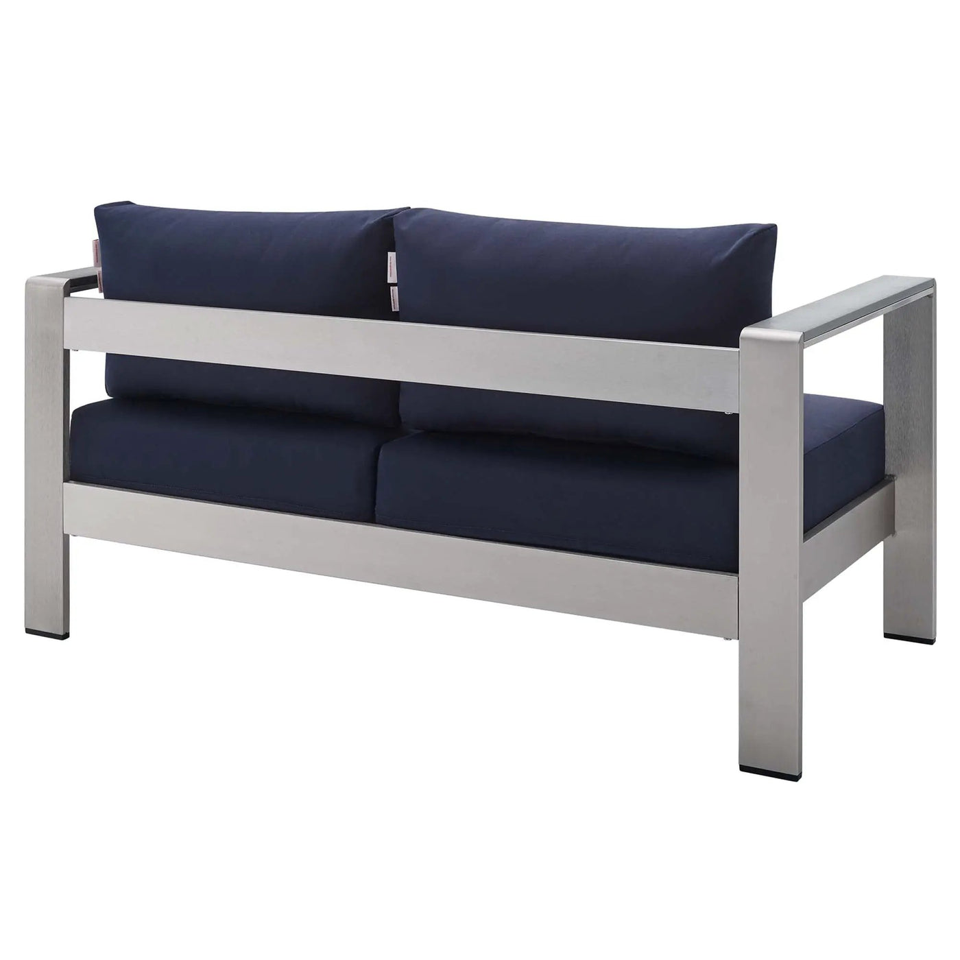 Shore Sunbrella Fabric Aluminum Outdoor Patio Loveseat by Modway by HouseOfZazla