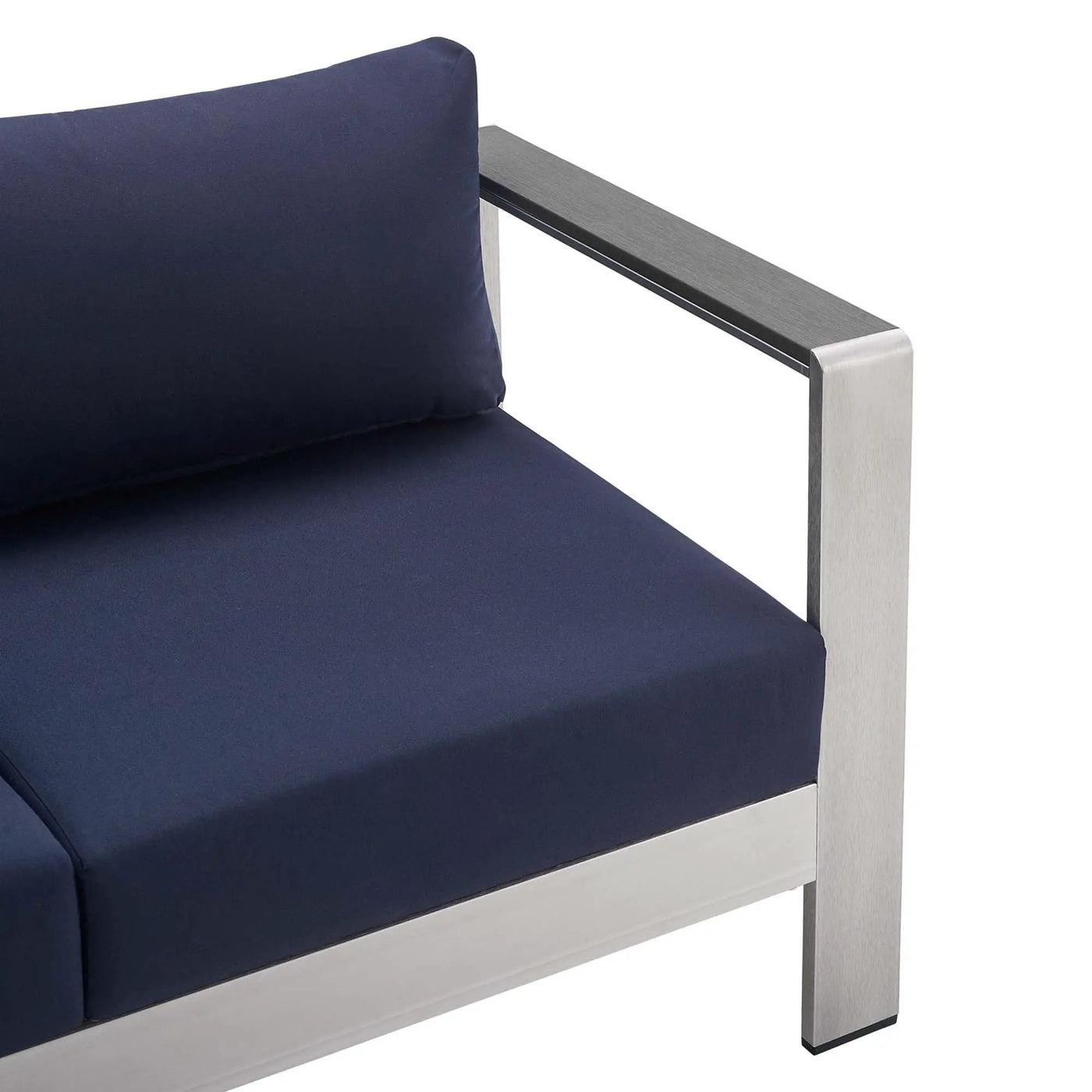 Shore Sunbrella Fabric Aluminum Outdoor Patio Loveseat by Modway by HouseOfZazla