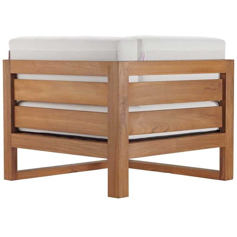 Upland 4-Piece Outdoor Patio Teak Wood Sectional Sofa Set by Modway, photo 12 of 14