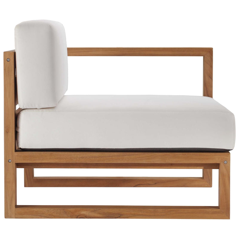 Upland 4-Piece Outdoor Patio Teak Wood Sectional Sofa Set by Modway, photo 3 of 14