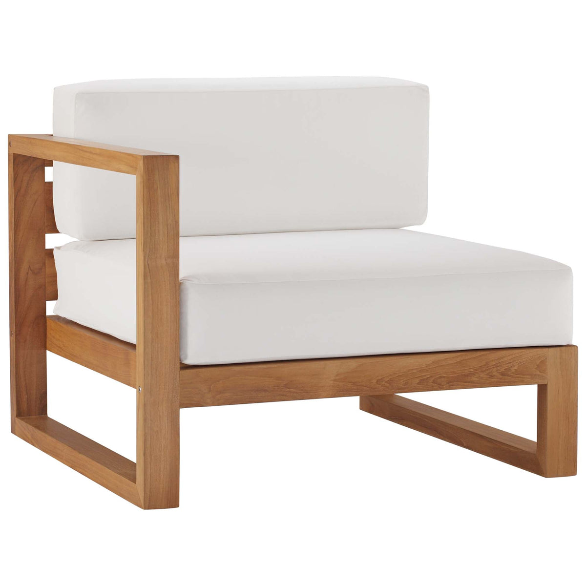 Upland 4-Piece Outdoor Patio Teak Wood Sectional Sofa Set by Modway, photo 5 of 14