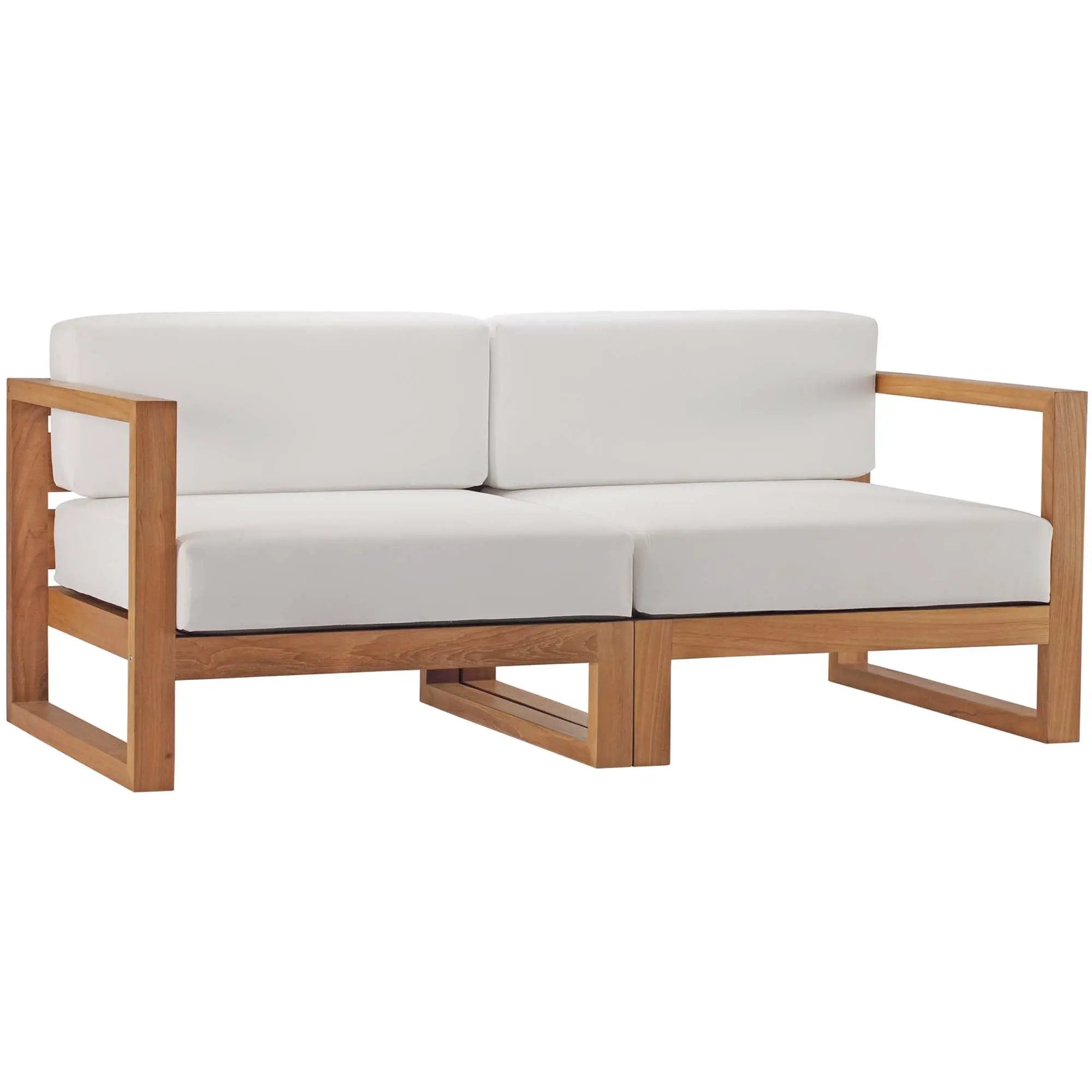 Upland 2-Piece Outdoor Patio Teak Wood Sectional Sofa Loveseat by Modway by HouseOfZazla