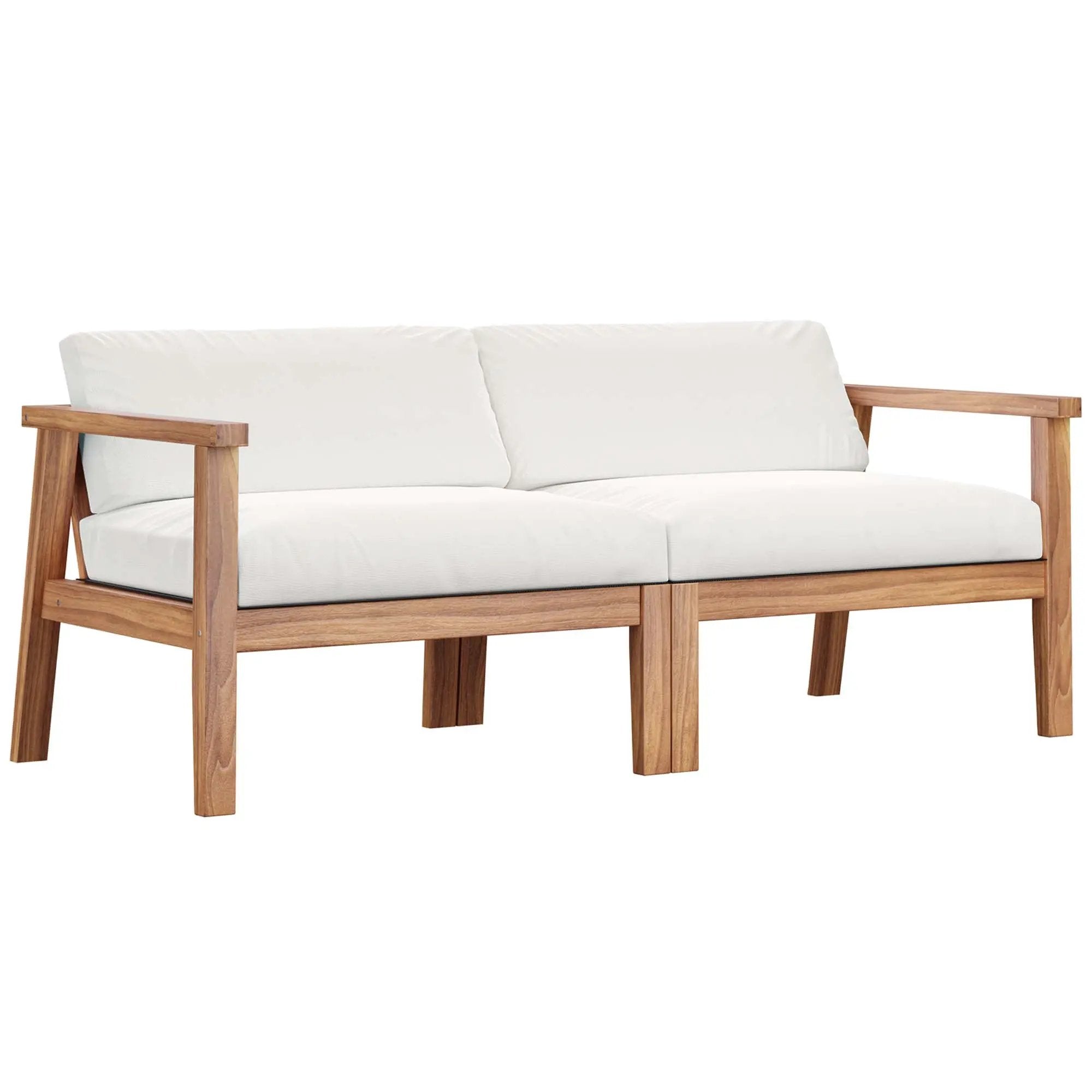 Bayport Outdoor Patio Teak Wood 2-Seater Loveseat by Modway by HouseOfZazla