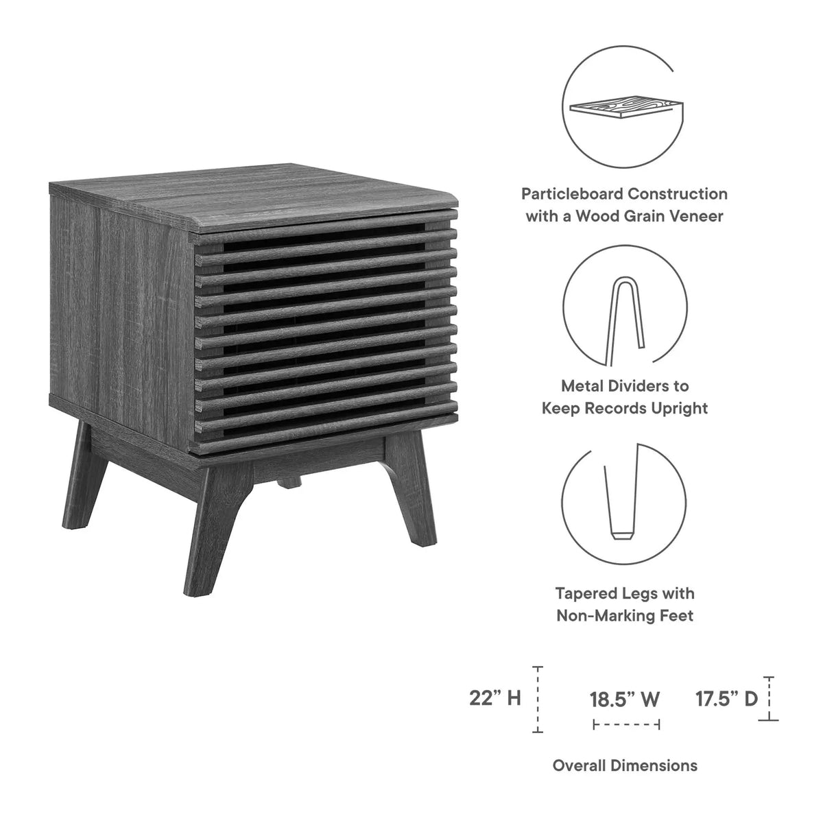 Render Vinyl Record Display Stand by Modway by HouseOfZazla