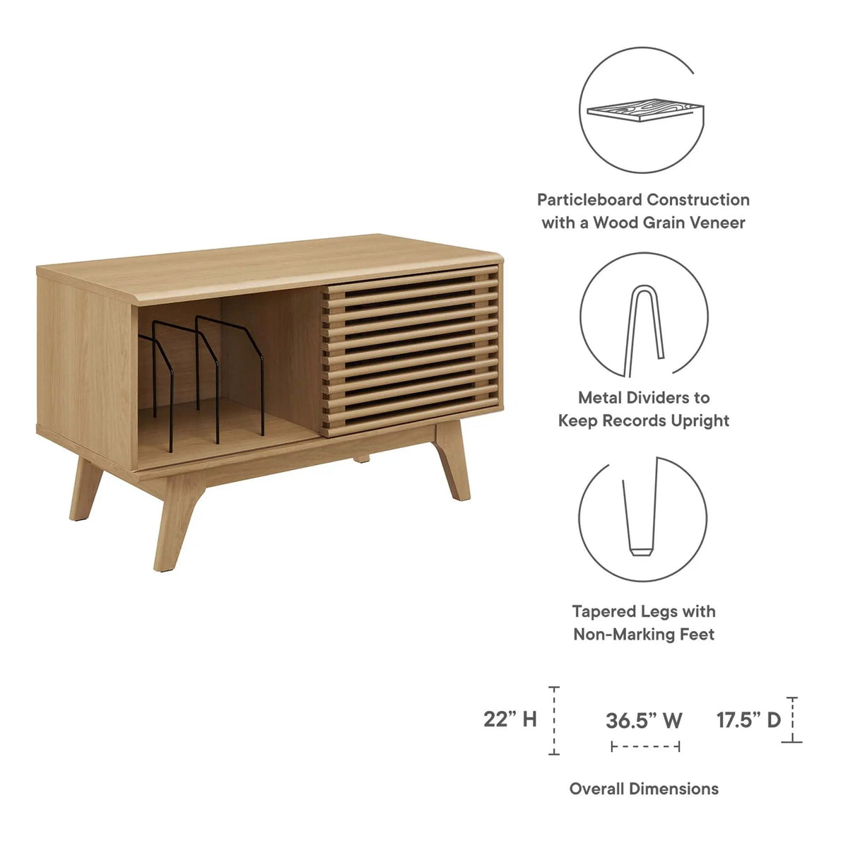 Render Vinyl Record Display Stand by Modway by HouseOfZazla